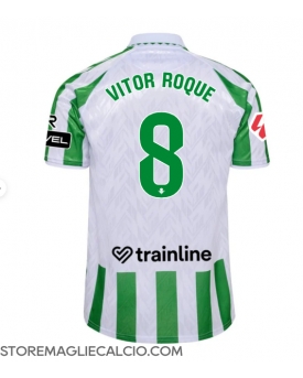 Real Betis Vitor Roque #8 Maglia Gara Casa Repliche 2024-25 Maniche Corte